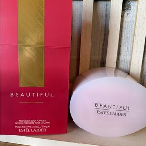 Estee Lauder BEAUTIFUL Perfume Body Powder Dusting Powder Womans 3.5oz In BOX